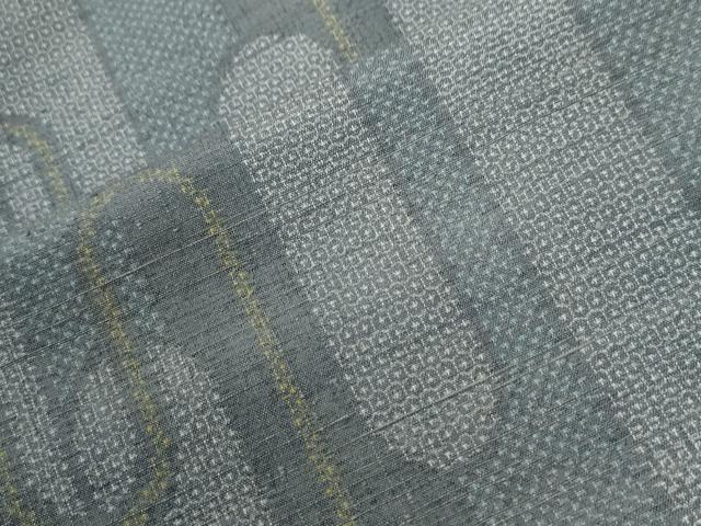 平和屋着物●結城紬　100亀甲　エ霞文　正絹　逸品　CABG0763yc