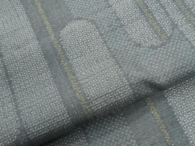 平和屋着物●結城紬　100亀甲　エ霞文　正絹　逸品　CABG0763yc