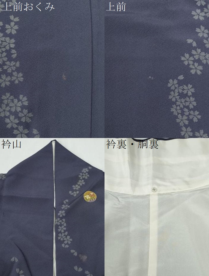 平和屋着物●上質な小紋　舞桜花丸文　金彩　正絹　逸品　CABG0767yc