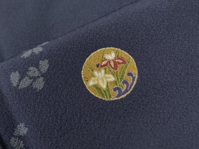 平和屋着物●上質な小紋　舞桜花丸文　金彩　正絹　逸品　CABG0767yc