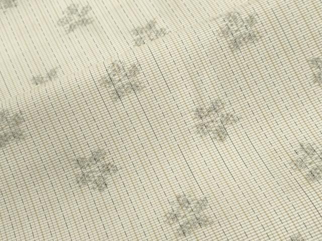 平和屋着物●本場大島紬　間道　舞花文　正絹　逸品　CABG0771yc
