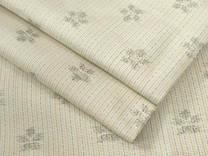 平和屋着物●本場大島紬　間道　舞花文　正絹　逸品　CABG0771yc