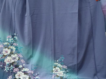 平和屋着物●豪華振袖　草花文　暈し染め　金彩　正絹　逸品　CABG0773yc