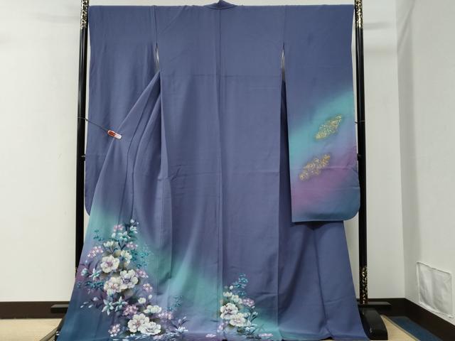 平和屋着物●豪華振袖　草花文　暈し染め　金彩　正絹　逸品　CABG0773yc