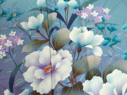 平和屋着物●豪華振袖　草花文　暈し染め　金彩　正絹　逸品　CABG0773yc