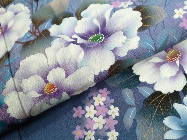平和屋着物●豪華振袖　草花文　暈し染め　金彩　正絹　逸品　CABG0773yc