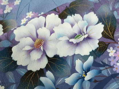 平和屋着物●豪華振袖　草花文　暈し染め　金彩　正絹　逸品　CABG0773yc