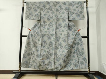 平和屋着物●本場大島紬　7マルキ　総絣　枝花文　正絹　逸品　CABG0777yc