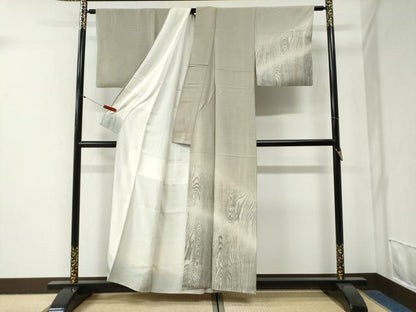平和屋着物●東京友禅　熊谷好博子　訪問着　杢目文様　暈し染め　正絹　逸品　CABG0782yc