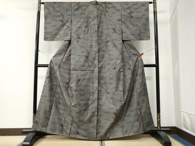 平和屋着物●本場大島紬　9マルキ　鳳凰　正絹　逸品　未使用　CABG0793yc