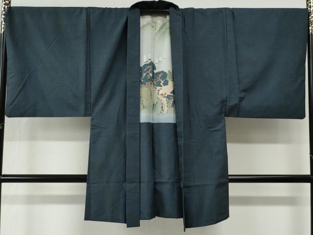 平和屋着物●男性　本場大島紬　アンサンブル　100亀甲　総詰め　キングサイズ　正絹　逸品　CABG0796yc