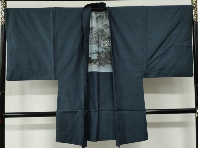 平和屋着物●男性　本場大島紬　アンサンブル　100亀甲　総詰め　正絹　逸品　CABG0797yc