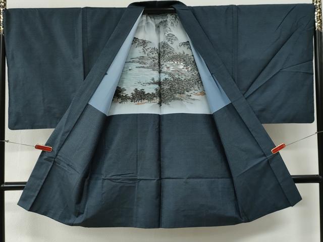 平和屋着物●男性　本場大島紬　アンサンブル　100亀甲　総詰め　正絹　逸品　CABG0797yc
