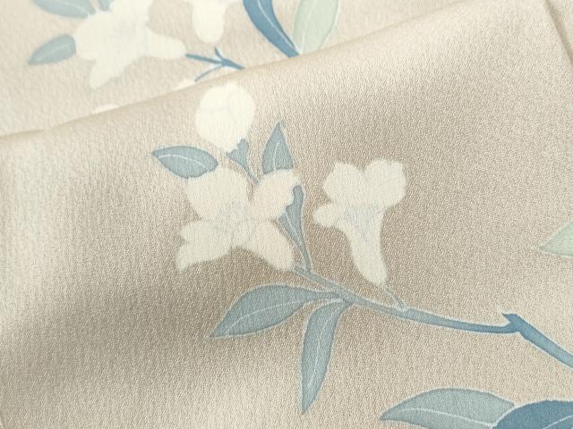 平和屋着物●訪問着　友禅　作家物　枝花文　正絹　逸品　未使用　CABG0803yc