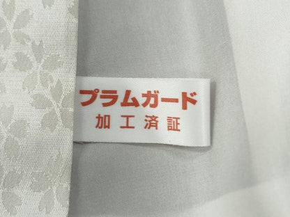 平和屋着物●豪華振袖　毬牡丹花文　ラメ糸　暈し染め　銀通し地　正絹　逸品　CABG0816yc