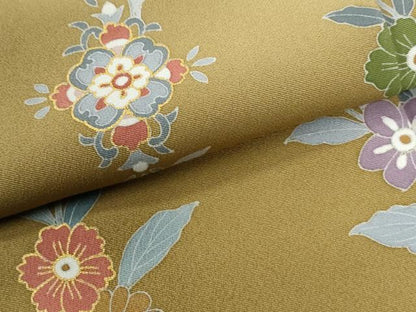 平和屋着物●訪問着　作家物　駒刺繍　鳳凰草花文　蛍暈し　金彩　正絹　逸品　CABG0818yc