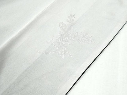 平和屋着物●訪問着　花蝶唐草文　ラインストーン　暈し染め　銀通し地　正絹　逸品　CABG0819yc