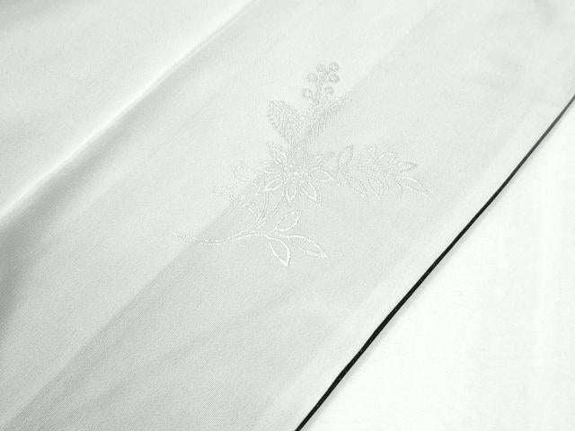 平和屋着物●訪問着　花蝶唐草文　ラインストーン　暈し染め　銀通し地　正絹　逸品　CABG0819yc