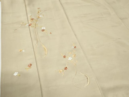 平和屋着物●訪問着　総刺繍　陶器草花文　正絹　逸品　CABG0820yc