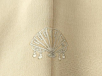 平和屋着物●訪問着　総刺繍　陶器草花文　正絹　逸品　CABG0820yc