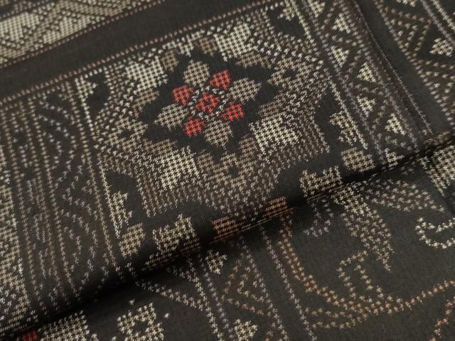 平和屋着物●本場大島紬　7マルキ　色紙重ね吉祥花文　正絹　逸品　CABG0823yc