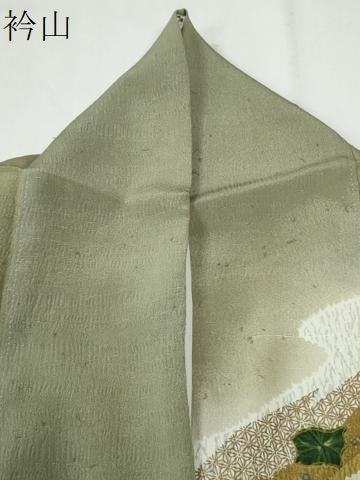 平和屋着物●訪問着　道長舞花文　暈し染め　御召縮緬　正絹　逸品　CABG0826yc