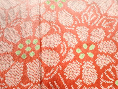平和屋着物●豪華振袖　総絞り　舞花文　暈し染め　正絹　逸品　CABG0829yc