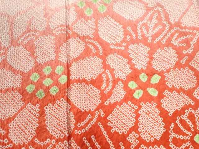 平和屋着物●豪華振袖　総絞り　舞花文　暈し染め　正絹　逸品　CABG0829yc