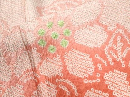 平和屋着物●豪華振袖　総絞り　舞花文　暈し染め　正絹　逸品　CABG0829yc