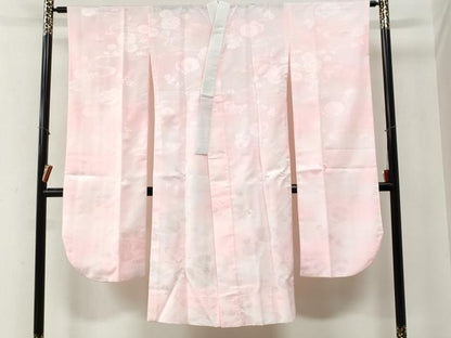 平和屋着物●豪華振袖・長襦袢セット　駒刺繍　十二単風　地紙花車文　暈し染め　金彩　正絹　逸品　CABG0831yc