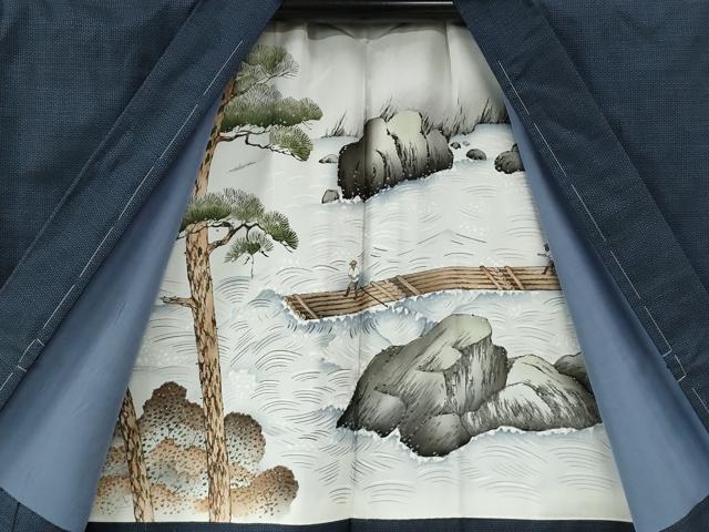 平和屋着物●男性　本場大島紬　アンサンブル　100亀甲　総詰め　西紬工場謹製　証紙付き　正絹　逸品　未使用　CABG0834yc