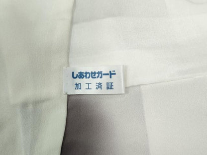 平和屋着物●訪問着　樹林文　鬼しぼ縮緬　ロング丈　正絹　逸品　CABG0838yc