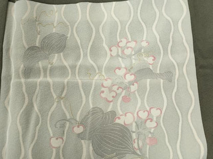 平和屋着物●本加賀友禅作家　中正享子　訪問着　立涌花唐草文　さが美扱い　正絹　逸品　CABG0839yc