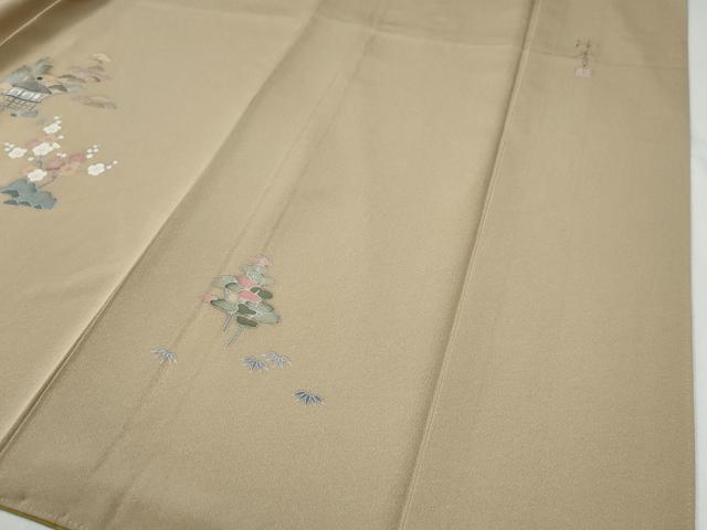 平和屋着物●訪問着　友禅　作家物　樹林風景文　暈し染め　正絹　逸品　CABG0840yc
