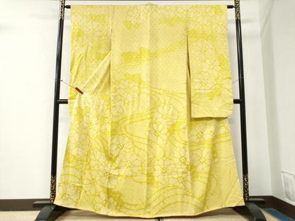 平和屋着物●豪華振袖　総絞り　舞花文　正絹　逸品　CABG0843yc