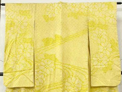 平和屋着物●豪華振袖　総絞り　舞花文　正絹　逸品　CABG0843yc
