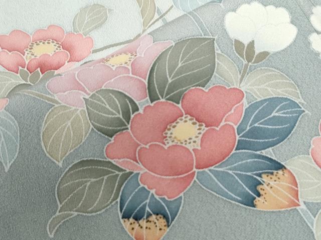 平和屋着物●訪問着　友禅　作家物　枝花文　暈し染め　正絹　逸品　CABG0854yc
