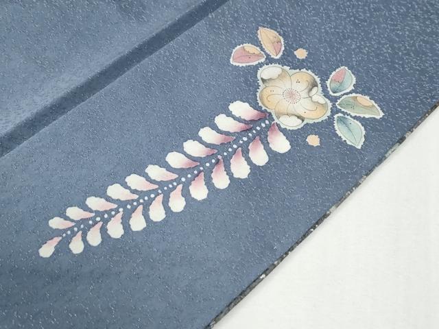 平和屋着物●越後十日町の一流染匠　桐屋・翠山工房 訪問着 辻が花 絞り 暈し染め 銀通し地 ロング丈 正絹 逸品 未使用 CABG0856yc