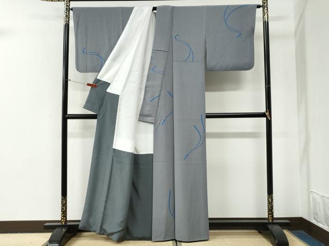 平和屋着物●世界的人形師　辻村寿三郎　ジュサブロー　小紋　兎　正絹　逸品　CABG0865yc