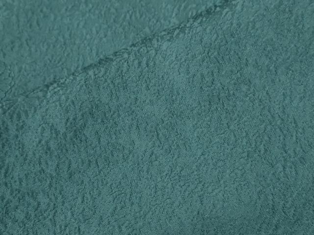 平和屋着物●上質な色無地　菊花地紋　青碧色　ロング丈　正絹　逸品　未使用　CABG0867yc