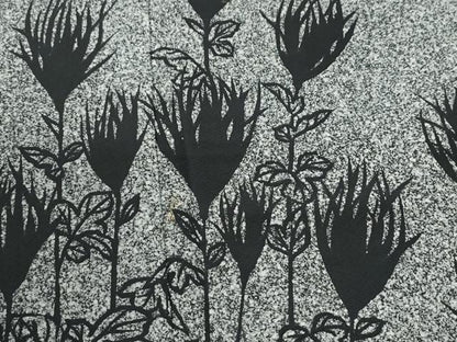 平和屋着物●訪問着　作家物　草花文　たたき染め　正絹　逸品　CABG0887yc
