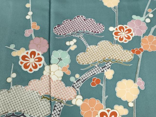 平和屋着物●訪問着　松竹梅　暈し染め　金彩　正絹　逸品　未使用　CABG0896yc