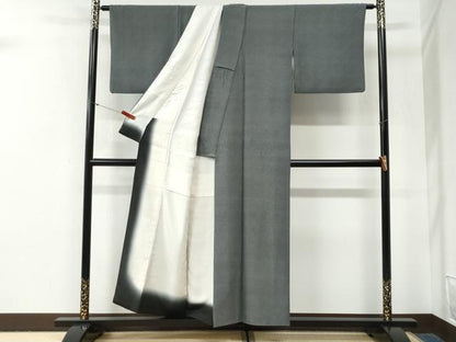 平和屋着物●江戸小紋　鮫小紋柄　黒地　正絹　逸品　CABG0900yc