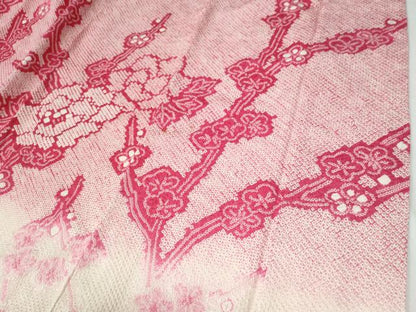 平和屋着物●豪華振袖　総絞り　牡丹枝梅文　暈し染め　正絹　逸品　CABG0904yc