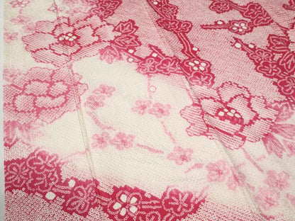 平和屋着物●豪華振袖　総絞り　牡丹枝梅文　暈し染め　正絹　逸品　CABG0904yc