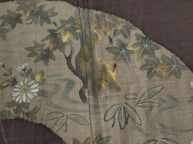 平和屋着物●訪問着　本場大島紬　竜田川花文　金彩　正絹　逸品　CABG0905yc