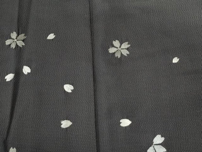 平和屋着物●訪問着　本場大島紬　総刺繍　舞桜文　正絹　逸品　CABG0908yc