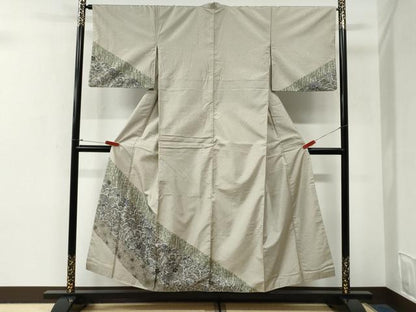平和屋着物●訪問着　草花文　正絹　逸品　CABG0909yc