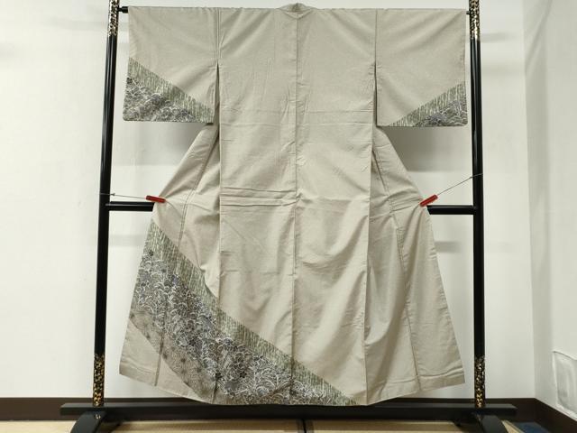 平和屋着物●訪問着　草花文　正絹　逸品　CABG0909yc