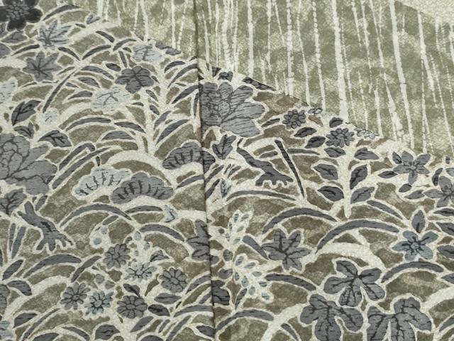 平和屋着物●訪問着　草花文　正絹　逸品　CABG0909yc